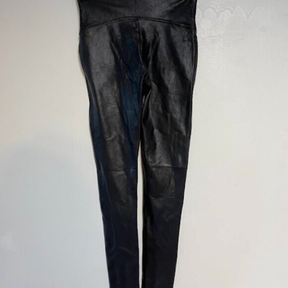 SPANX Faux Leather Leggings – Black – Size M - Picture 6 of 11